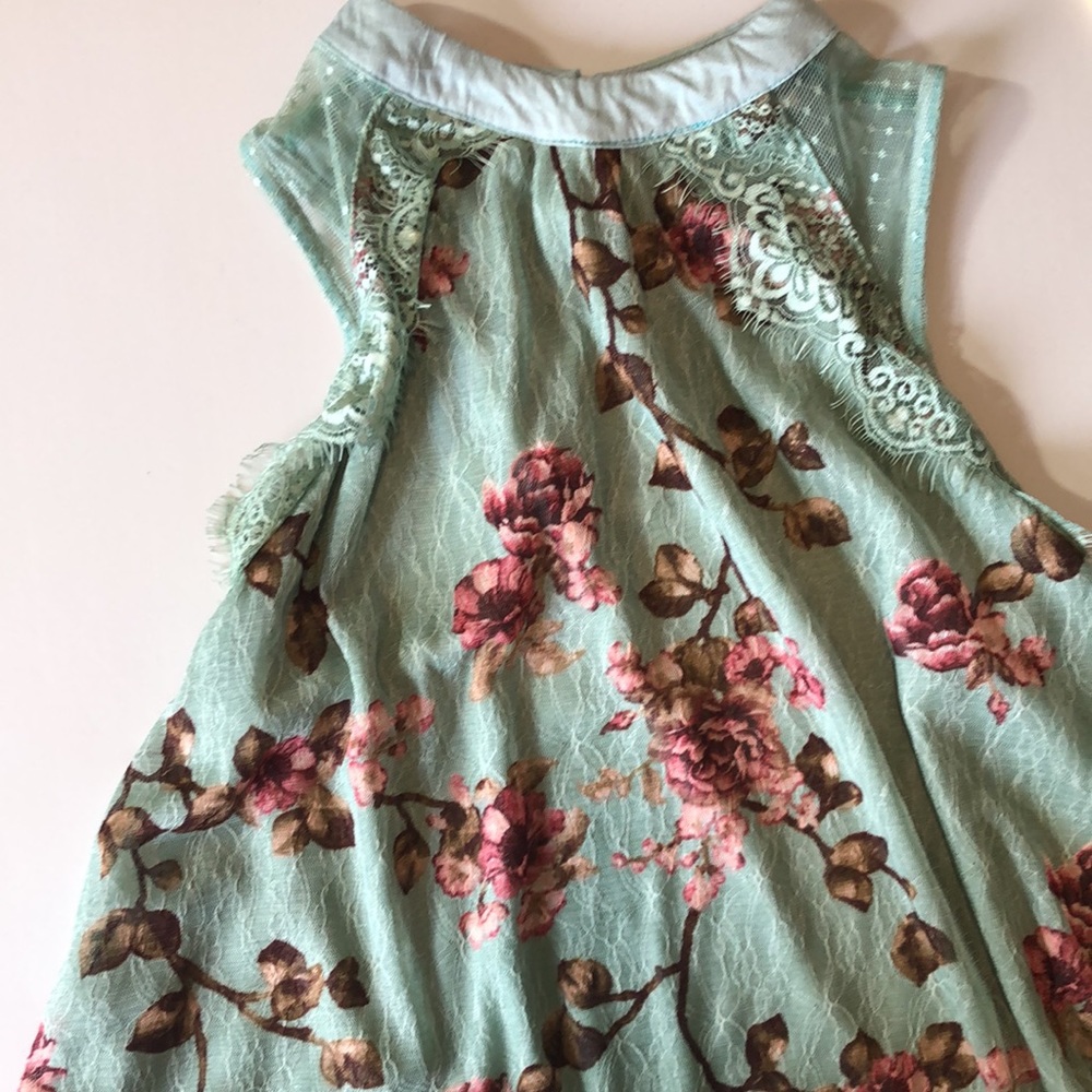 Lace sheer floral airy tank top fairy core - Picture 12 of 14
